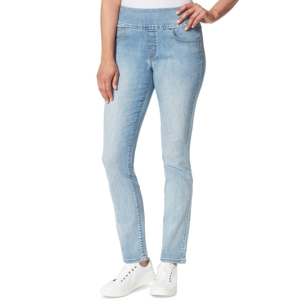 Gloria Vanderbilt Amanda Pull On Jeans Womens 4 Blue Jegging Denim NWT